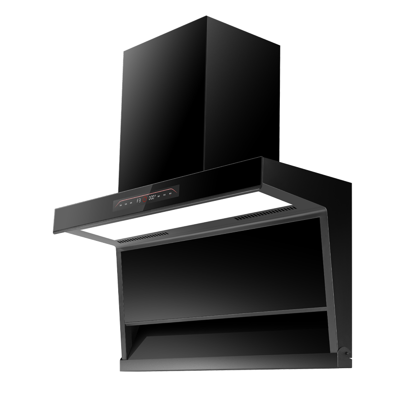 旺厨好太太 新款油烟机顶侧双吸 48立方大吸力家用7字吸油烟机大功率 自动清洗 体感触摸式