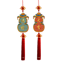 福人福地中国结入户门葫芦挂件新年电视沙发背景墙面装饰玄关客厅高档挂饰