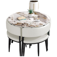 晋舰洽谈桌简约奶茶店桌椅组合休息区谈判桌会客接待桌圆桌组合九