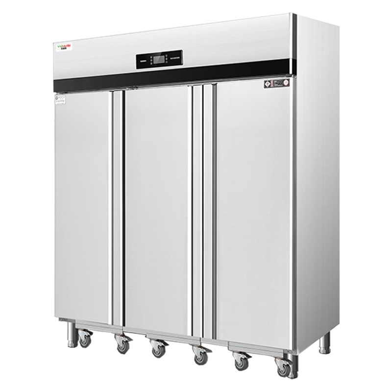 意黛斯 消毒柜热风循环 商用不锈钢立式高温三开门推车款 食堂大容量碗筷餐具消毒碗柜YDS-XDR200-K7GT