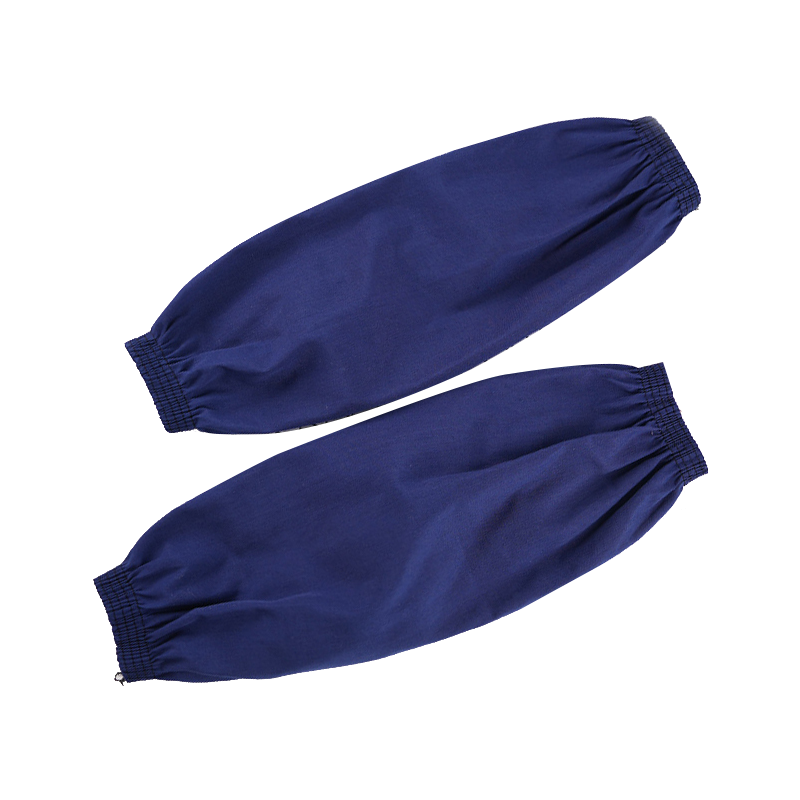 纯蓝宽口棉布工作袖套 四针加宽加长 10双装