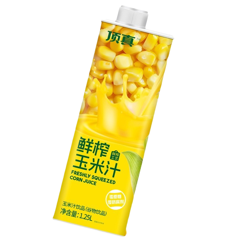 顶真鲜榨玉米汁植物饮料谷物饮料1.25L