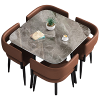 戴劲洽谈桌简约奶茶店桌椅组合休息区谈判桌会客接待桌方桌组合一