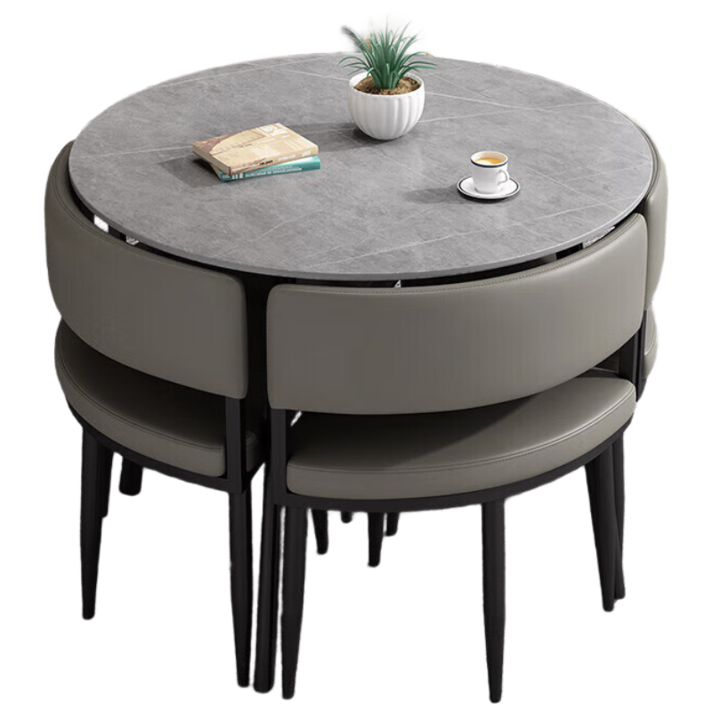 戴劲洽谈桌简约奶茶店桌椅组合休息区谈判桌会客接待桌圆桌组合三