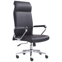 锦北办公老板椅电脑椅办公椅旋转座椅会议椅透气靠背椅 西皮高靠背椅