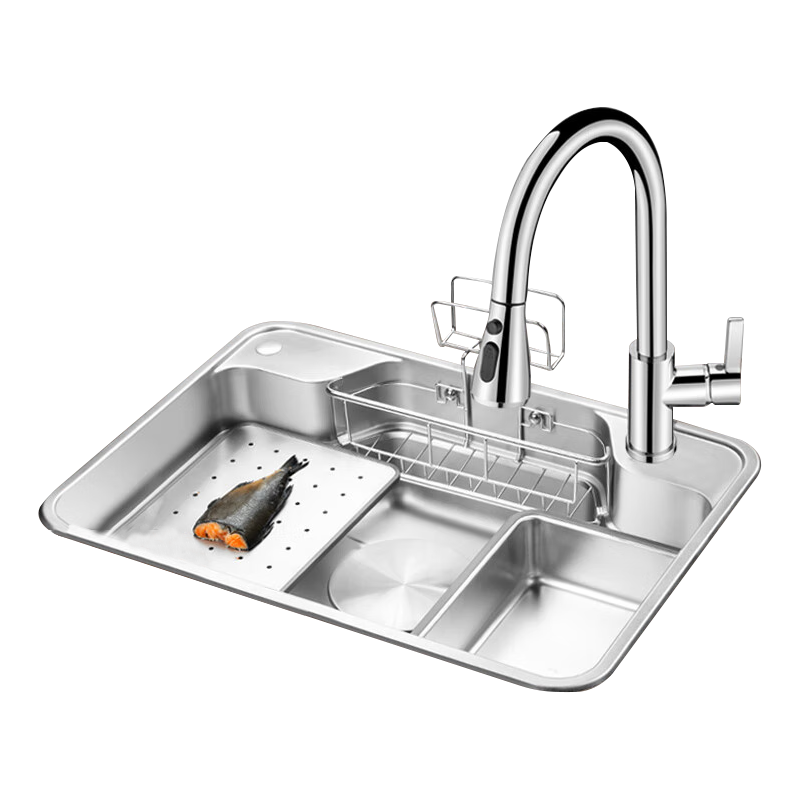 欧琳水槽9149纳米水槽大单槽日式大单槽厨房304不锈钢抗油洗菜盆洗碗槽台下盆外观750mm*500mm