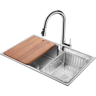 欧琳水槽单槽套餐9131 304不锈钢水槽台面洗菜盆厨房家用洗碗槽盆水池