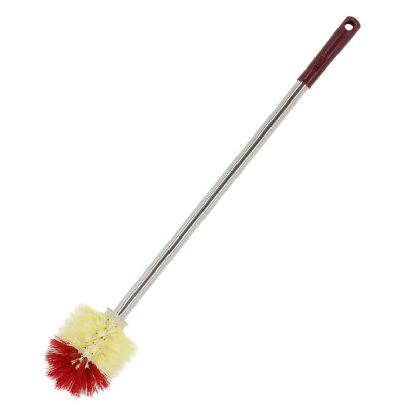 马桶刷无死角长柄把清洁硬毛刷子卫生间浴室洁厕刷 钢杆马桶刷 圆头 (10个装)