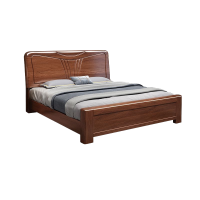 实木床双人床新中式1.5米1.8米双人床简约经济型现代家具主卧室储物