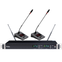 润普Runpu会议音频扩声系统 专业无线一拖二鹅颈麦克风话筒 UHF红外对频RP-SU82E