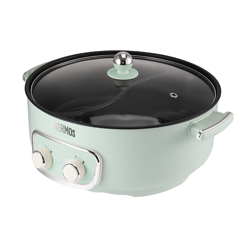 膳魔师智能电火锅EHA-4353A 5升大容量机械控温双档位家用健康煮食神器