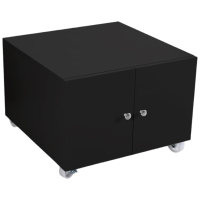 晋舰打印机矮柜办公室铁皮文件储物活动柜资料收纳柜子-0.6mm黑450高加厚