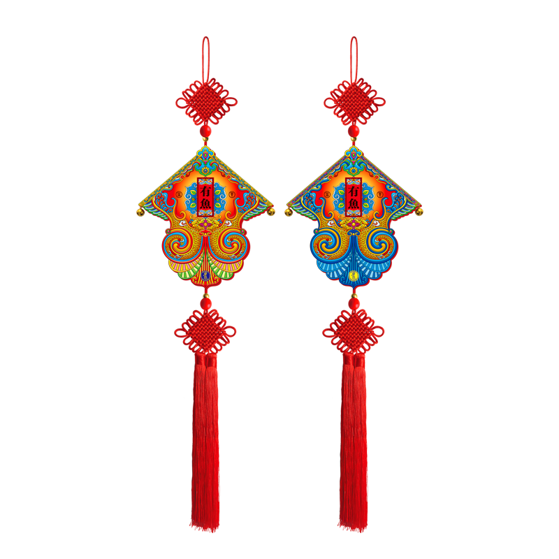 福人福地伴手礼电视墙装饰木质工艺挂件家庭挂饰入户门上中国结客厅玄关乔迁礼物暖居礼品