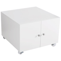 晋舰打印机柜子办公室铁皮文件储物活动柜资料收纳矮柜-0.6mm白450高加厚