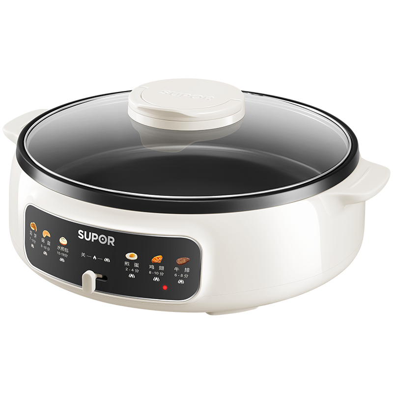 苏泊尔(SUPOR)电饼铛家用 单面煎饼锅 烙饼锅早餐机煎烤机电火锅多功能 两档火力 60mm加深 JT30A818