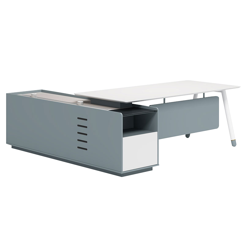 苏宁 质凡 办公家具现代单人老板办公主管经理桌 2米办公桌电力导轨款