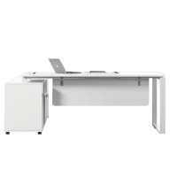 苏宁 质凡 办公家具简约现代主管领导班台带副柜办公桌 2.2米老板桌