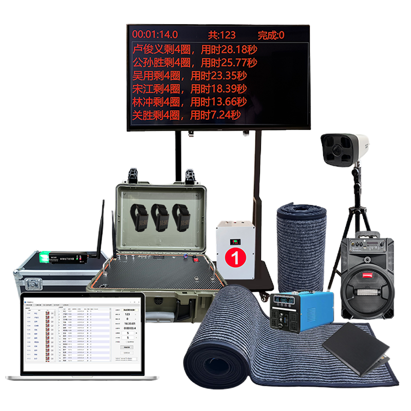 HSJYZN3000米中长跑测试仪3公里 考核系统1096跑步计时计圈器 体能训练考核系统 200人同测