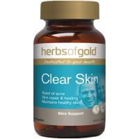 保税发-HerbsofGold和丽康清痘小蓝瓶金盏花清痘片草本精华净痘青春痘澳洲进口 膳食营养补充剂效期到26.4