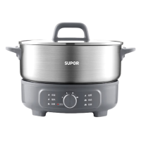 苏泊尔智能三档调控6升大容量电火锅H60YK182机械控温快速加热