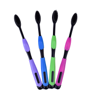 [3支]韩版竹炭软毛牙刷902成人软毛柔软舒适家庭常备