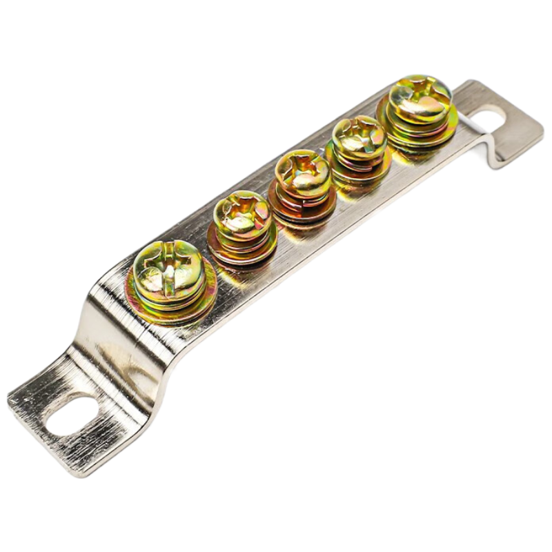 配电箱柜地铜排单排接线端子排 2.5*25地线排7孔 单位:个