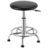 锦北防静电凳子升降操作椅流水线皮革工作凳实验室不锈钢脚圆凳