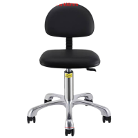 锦北防静电凳子升降操作椅流水线皮革工作凳实验室圆凳铝合金脚滑轮