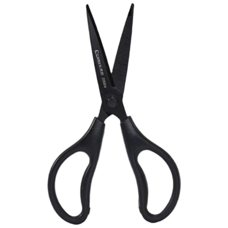 齐心 ZB0016 黑刃剪刀 180mm 亮黑 单把装