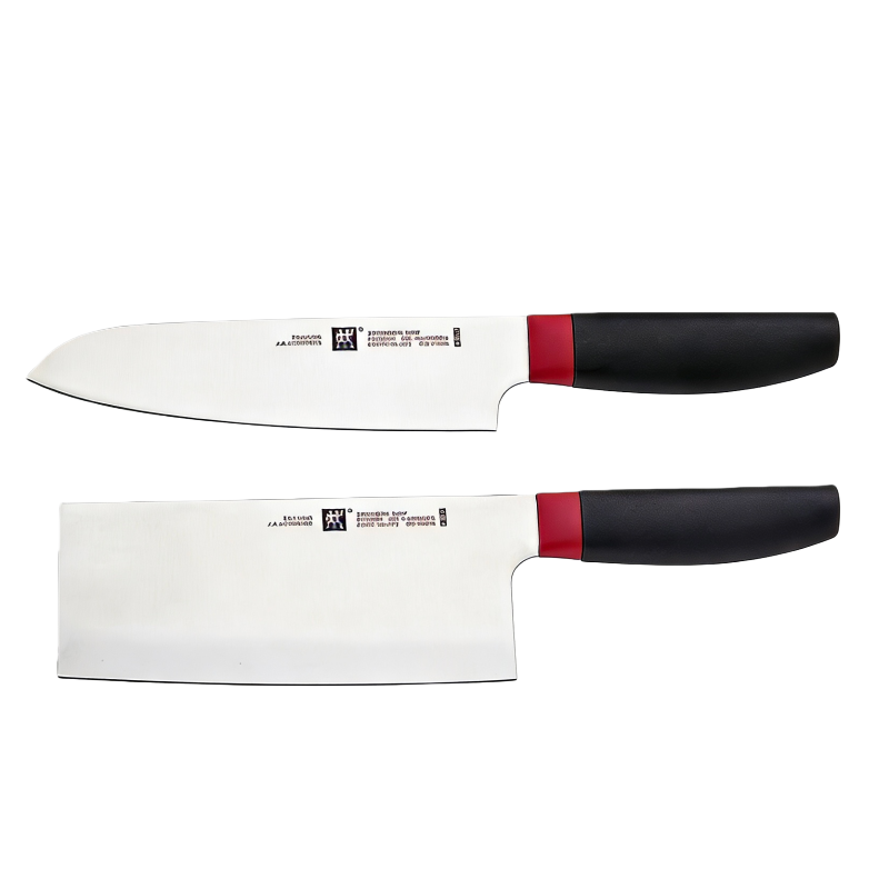 双立人ZWILLING Now S系列刀具2件套(红黑)ZW-K310中片刀菜刀进口不锈钢冰锻工艺