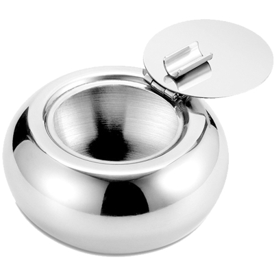 楚庆优 不锈钢烟灰缸 直径10cm 个