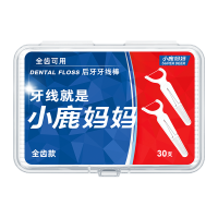 小鹿妈妈(FAWN MUM)牙线棒全齿后牙牙线槽牙清洁30支/盒*6 共180支