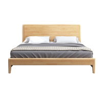 苏宁 质凡 办公家具北欧实木床简约现代宿舍床 1.5米床