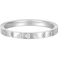 周大福流光心轨爱心闭口戒铂金戒指女款PT163957送女友礼物