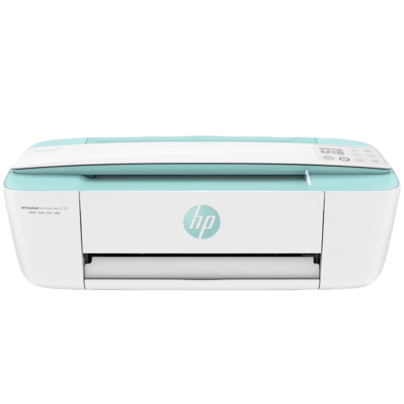 (HP) 3776小Q照片无线彩色喷墨打印家用办公复印扫描办公wifi套餐1:单黑连喷+墨水1支