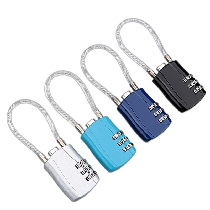 西科钢丝密码锁挂锁钢缆防盗软长绳户外防盗短款XW-GSS01