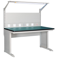 戴劲防静电工作台车间流水线操作台带灯工具桌 1.2米单桌+620挂板