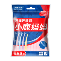 小鹿妈妈(FAWN MUM)牙缝刷L型牙间刷正畸专用牙刷护龙2 0.6mm 20支(赠随身盒)