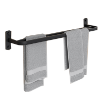九牧(JOMOO)浴室置物架雅黑毛巾架免打孔挂件卫生间套装7件套9394157