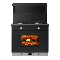 [新品]美大MEIDA蒸烤一体集成灶X70-ZK(970XZZ )侧吸下排 智能变频 自清洁钢化玻璃面板 烟灶套装液化气