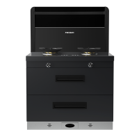 美大二星消毒柜集成灶X80-A[MD2X]智慧双变频 恒温置物台 智能触控 自清洁,钢化玻璃面板