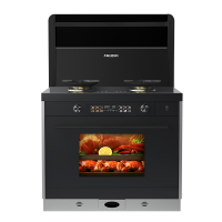 美大MEIDA蒸烤一体集成灶X80-ZK(MD2XZK) 大容量大火力 恒温置物台 触控操控 自清洁液化气