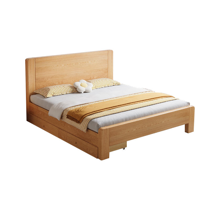 苏宁 质凡 宿舍公寓实木床小户型出租屋床箱框结构/ZF-SMC019/1.5米*2米