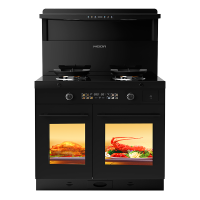 美大(MEIDA)X90-MAX(913ZZK)蒸烤分腔集成灶 挥手智控+语音 变频恒温置物台 烟灶套装