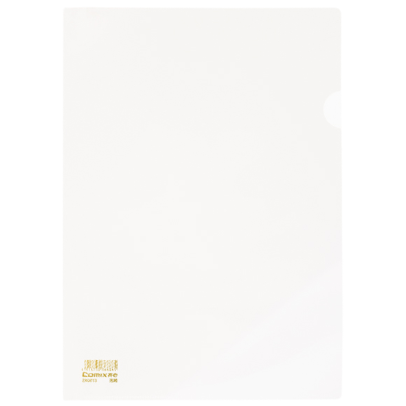 齐心 ZA0013 办公二页文件套 A4 透明 10个装