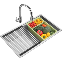 欧琳水槽304不锈钢厨房水槽家用洗菜盆大单槽纳米加厚洗碗盆水池9155