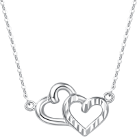 周大福心心相印吊坠项链PT950铂金套链 PT161953