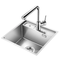 欧琳(OULIN)手工水槽小单槽304不锈钢厨房洗菜盆水吧台9118_500mm*428mm