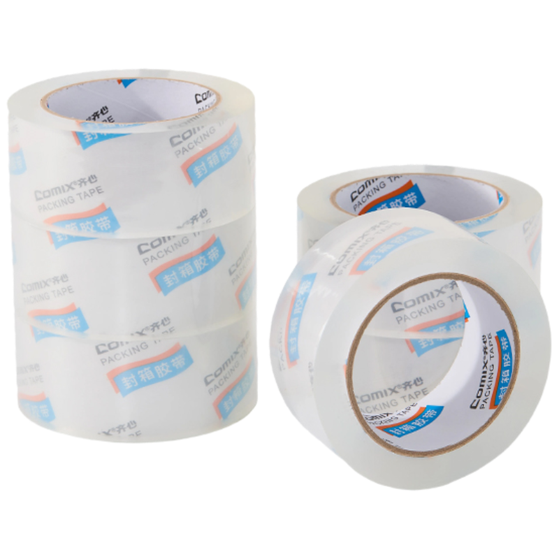 齐心 ZB0041 封箱胶带 48mm*100y*50um 6卷/筒 高透明 1筒装