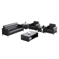 苏宁 质凡 办公家具商务办公接待室会客沙发 单人位+三人位沙发